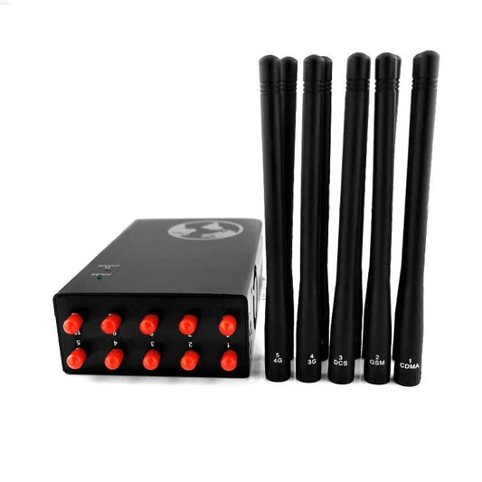 GPS GSM 5G WIFI BLUETOOTH JAMMER – 10 ANTENNAS